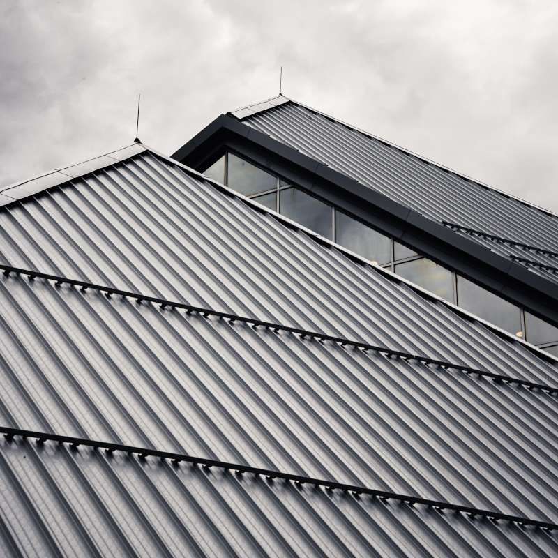 metal roof at industrial site